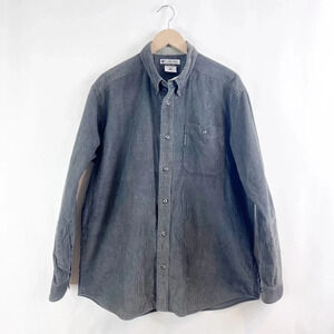 Columbia Men's Grey Corduroy Button Down Size L